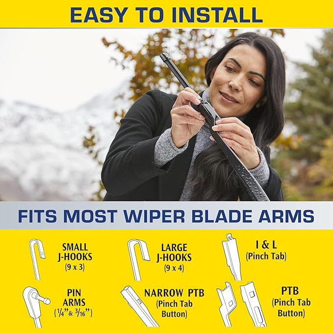 Rain-X 5079277-2 Repellency Water Repellent Wiper Blades, 20" Windshield Wiper, All Weather Streak-Free for Enhanced Visibility w/Water Repellency Formula