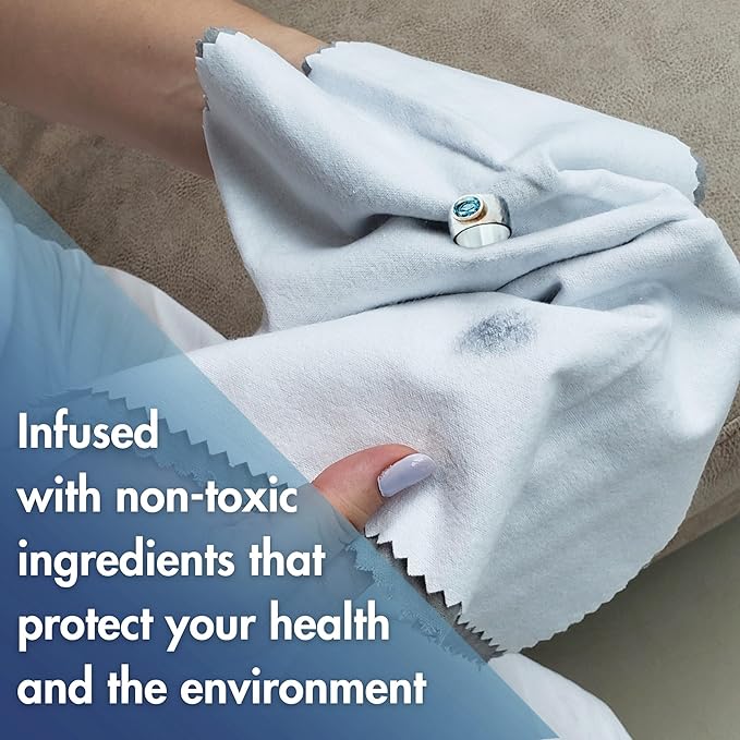 Mayflower Products Pro Size Jewelry Polishing Cloth + Metal Care Kit. Clean All Your Metals at Home: Silver, Gold, and Platinum Plus Stainless Steel, Copper, Brass, and Chrome