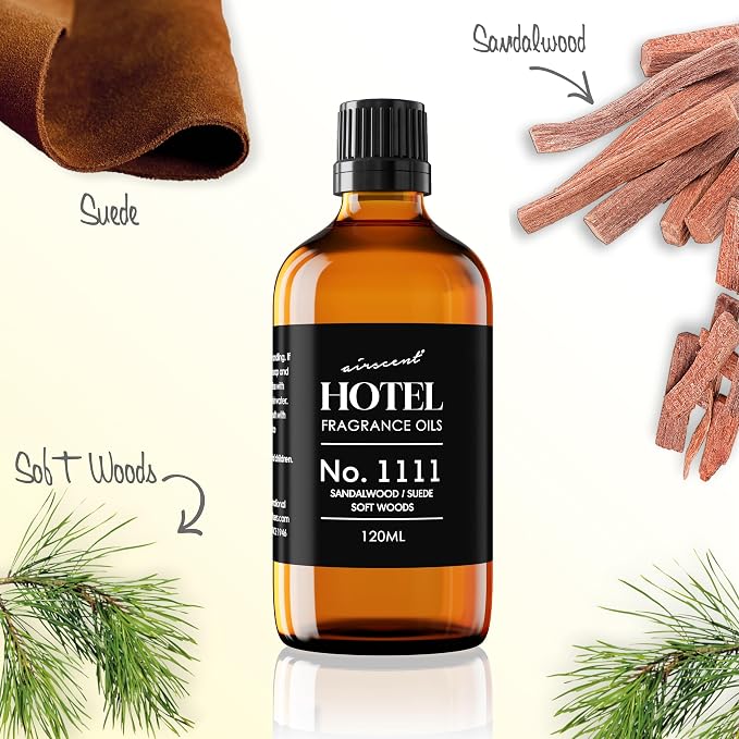 AirScent Hotel Diffuser Oil Buyers’ Best Picks 3-Pack Gift Set - 120 mL Fragrance Oil Bottles for Ultrasonic and Waterless Diffusers and Crafting - Fragrance No. 1014, No. 1023 & No. 1111