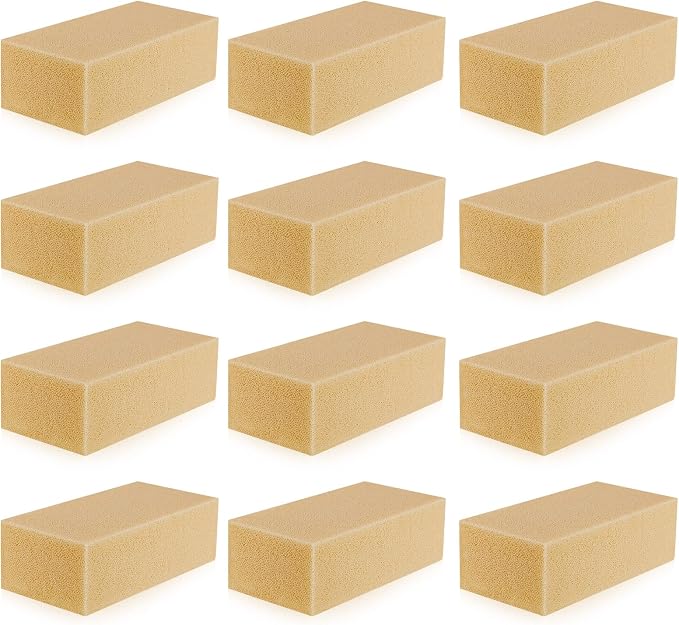 Tessco for you 12 Pcs Reusable Soot Eraser Sponge for Dry Cleaning - Effective Soot Remover for Pet Hair, Dust, and Dirt on Painted Walls, Books, and Car Interiors