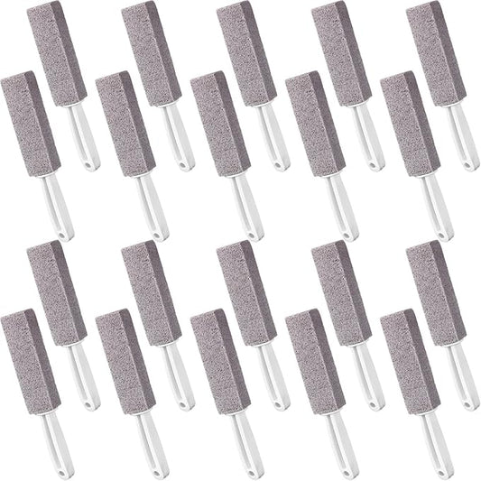 Vesici 20 Pieces Pumice Cleaning Stone with Extra Long Handle Pumice Stone Toilet Bowl Cleaner for Toilet, Bathtubs, Sinks, Swimming Pool, Grills, Kitchen, Household Cleaning