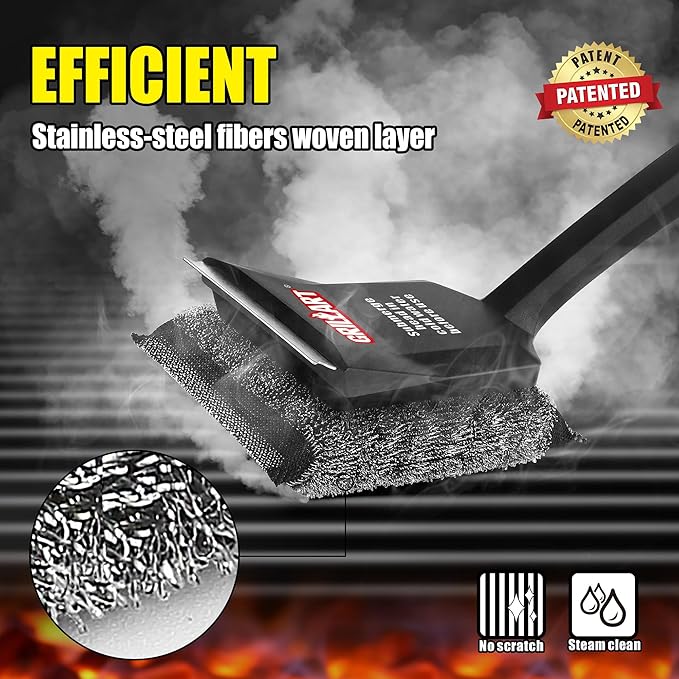 GRILLART SteamWizards Grill Brush Replacement Pad, 1 PCS