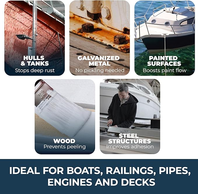 OWATROL Marine Oil Metal Rust Inhibitor & Paint Conditioner - Deep Penetrating Rust Inhibitor for Boats, Improves Paint Flow, Prevents Peeling, Safe on Hulls, Tanks, and Metal Surfaces