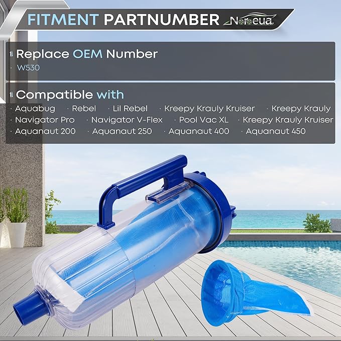 Leaf Canister with Mesh Bag for Hayward W530 Pool Leaf Catcher Replacement for Hayward Pool and Spa Cleaners