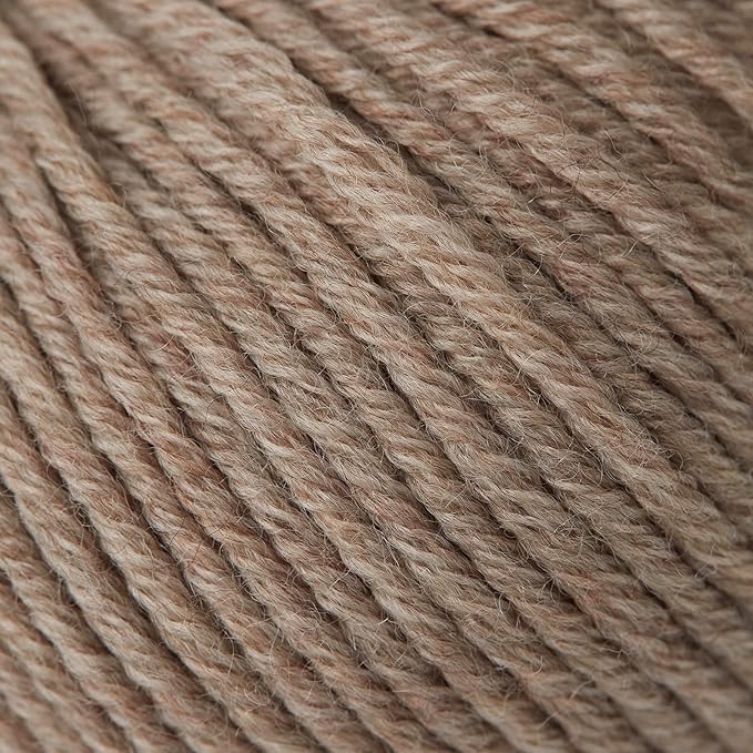 100% Merino Wool Yarn, 6-Ply Luxurious and Soft Yarn for Hand Knitting & Crocheting, 1.76 OZ/50g, 127 yds/116 Meters (Camel, 3 Balls)