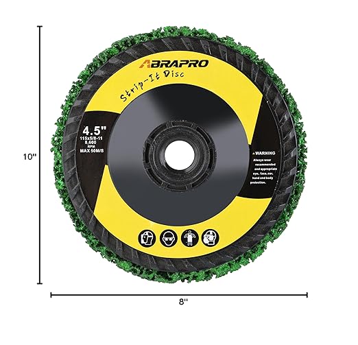 12 Pack, 4.5" x 5/8"-11 Strip Disc, Grinding Disc for Angle Grinder, Industrial Abrasive Wheel for Clean and Remove Paint Coating Rust Welds Oxidation