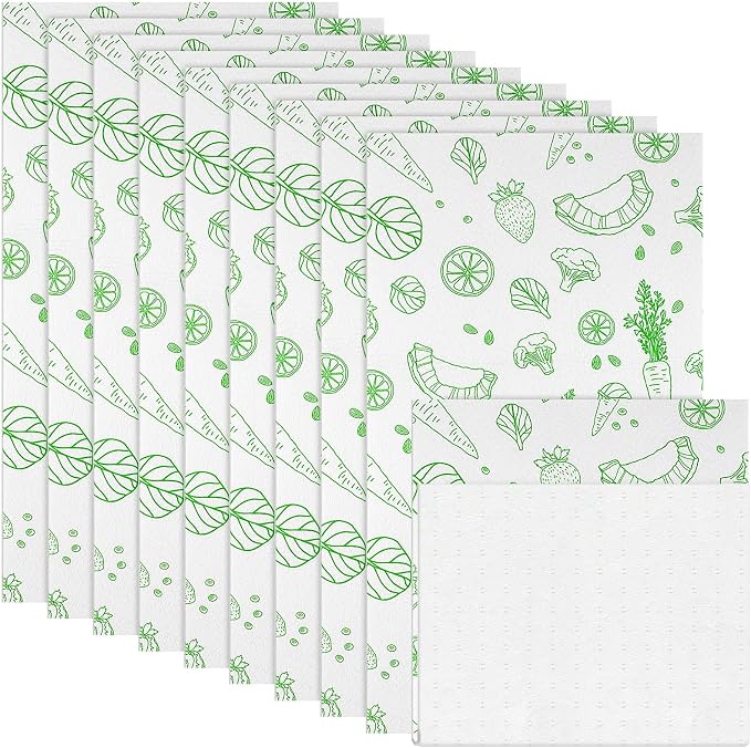 Amyhill 10 Pcs Refrigerator Shelf Liners Absorbent Refrigerator Mats Washable Fridge Drawer Liners for Shelves, Home, Cabinet, Kitchen, Trays, 16 x 24 Inch