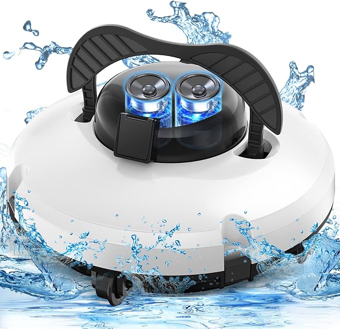 2026 Cordless Robotic Pool Cleaner, Pool Vacuum for Above Ground Pool with 120 Mins Runtime, Auto-Parking Robot Pool Cleaner for Inground Flat Pools Up to 1000 sq.ft