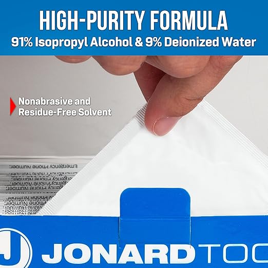 Jonard Tools FW-50 Fiber Wipes, Pack of 50