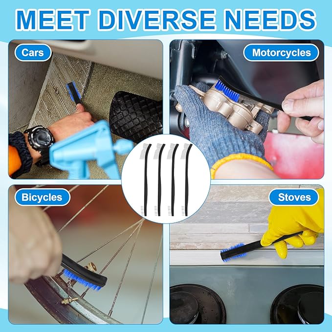 Boao 20 Packs Double-Ended Gun Cleaning Brushes 7 Inch Nylon All Purpose Cleaning Brush with Plastic Handle (Blue)
