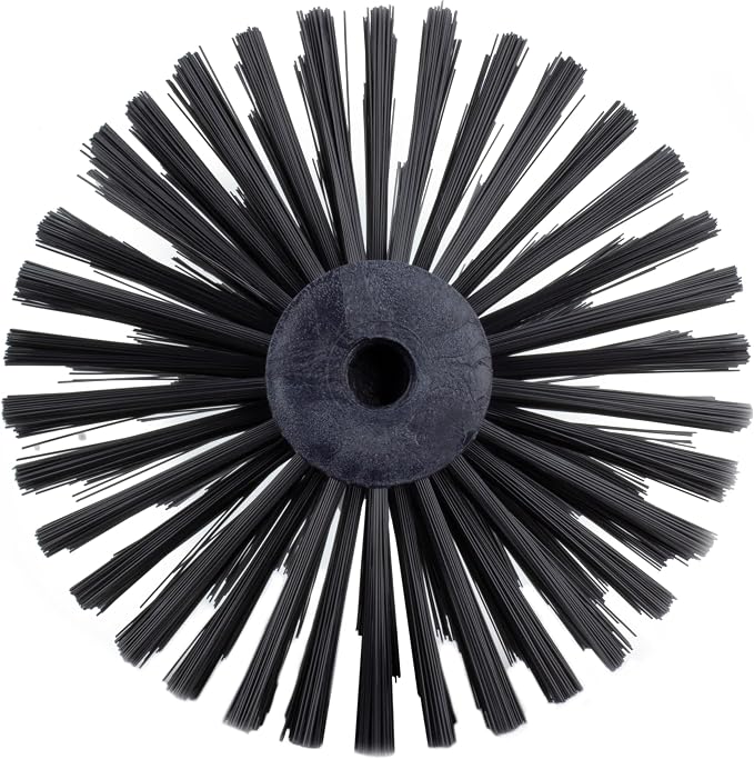 SPARTA 45008EC03 Plastic Multi-Purpose Valve Brush, Pipe Brush, Round Brush With Polyester Bristles, Color Coded For Commercial Cleaning, Kitchen, Restaurant, Bathroom, 5.9 X 8 X 5.9 Inches, Black