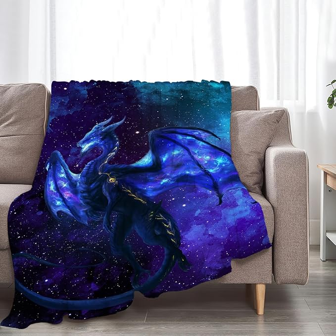 Tijuboni Dragon Throw Blanket Dragon Gifts for Boys Girls Men Women Kids Adults Soft Flannel Fleece Blanket for Couch Sofa Bed Home Decor 50"x60"