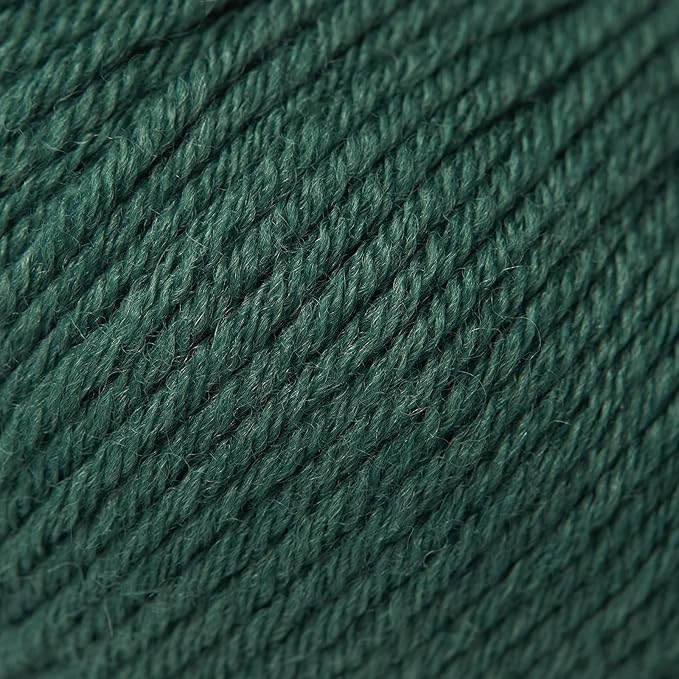 100% Merino Wool Yarn, 6-Ply Luxurious and Soft Yarn for Hand Knitting & Crocheting, 1.76 OZ/50g, 127 yds/116 Meters (Green, 3 Balls)