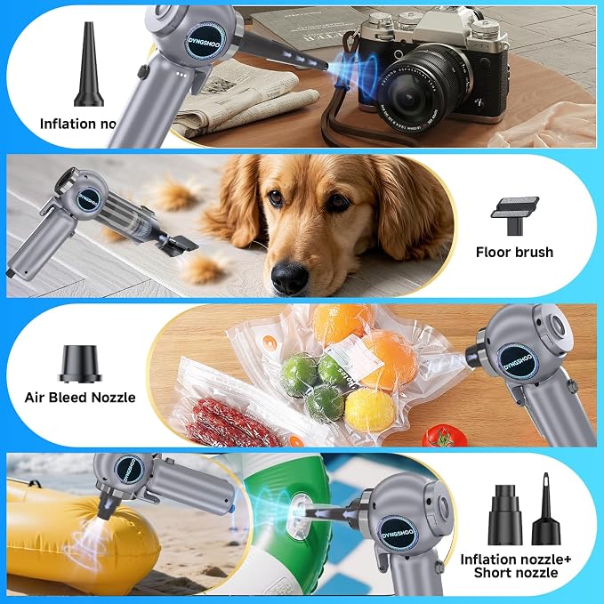 Brushless Handheld Car Vacuum （Equipped with a one-Touch Window Breaker and Seatbelt Cutter ）25000Pa Ultra-Strong Suction Ultra-Lightweight Mini Portable Vacuum Cleaner ，For Car ，Home (Grey)