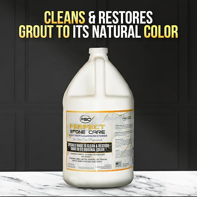 PSC Daily Natural Stone Cleaner Refill, Cleans and Degreases Marble, Granite, Limestone, and Tavertine, Safe Ingredients, Effective Formula - 128 oz