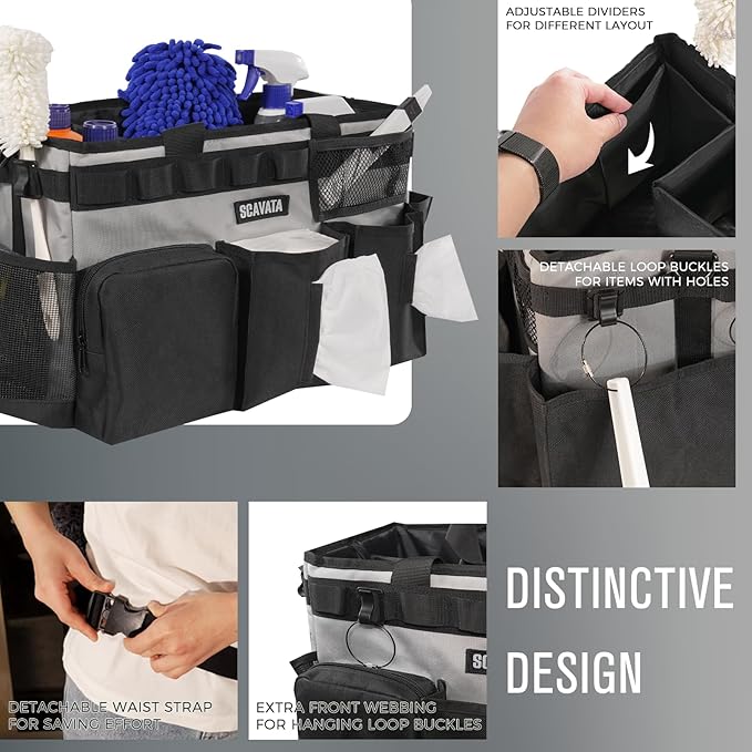 2 Pack Cleaning Caddy Bag (Blue & Grey)
