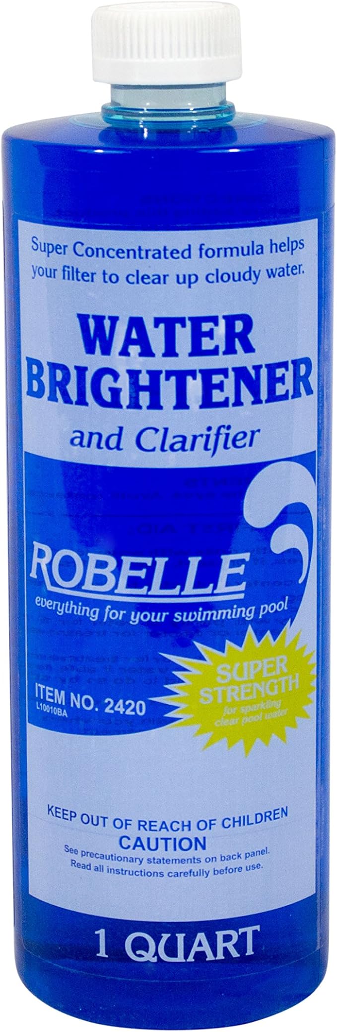 Robelle 1-Quart Premium Water Brightener and Clarifier, Pool Clarifier, Made in USA