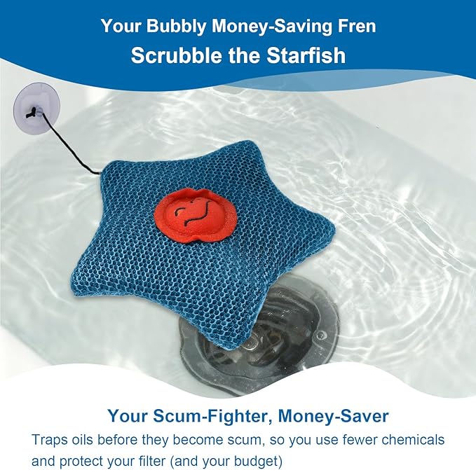 Hot Tub Scum Absorber - 2 Pack Oil Absorbing Hot Tub Floating Sponge Cleaner Absorber, Keeps Water Clear, Reusable Pool Scum Absorber Hot Tub Spa Accessories