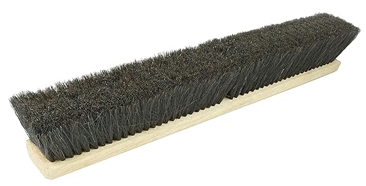 Weiler 42001 18" Block Size, Black Horsehair Fill, Fine Sweep Floor Brush, Natural