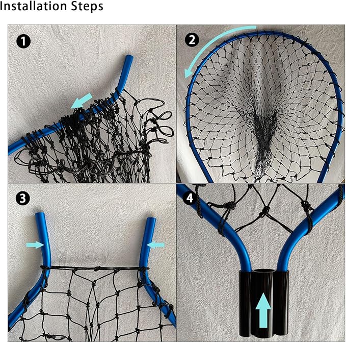 Large Fishing Net with Handle High Strength Landing Net Long Telescoping Rubber Fish Net Extendable Dip Net for Fishing Ideal for River Angling Pier Boat