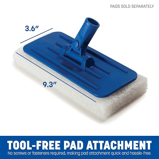 SPARTA Flo-Pac Swivel Pad Holder Cleaning Pad Holder, Floor Pad Holder with High Impact Plastic for Cleaning, 9.25 X 3.63 X 1.75 Inches, Blue