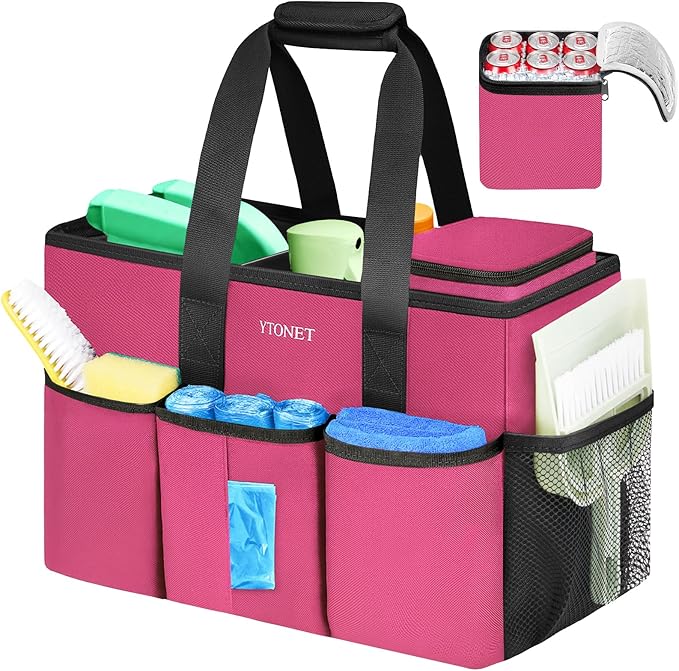 Ytonet Wearable Cleaning Caddy Bag & Rosered Portable Cleaning Caddy