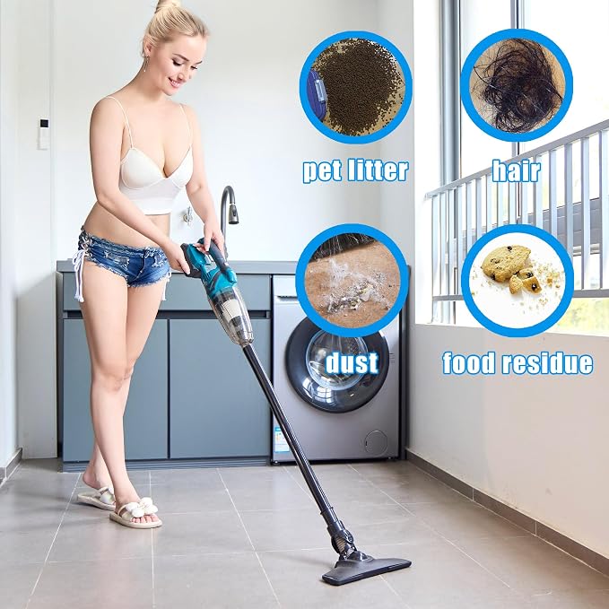 Cordless Vacuum Cleaner Compatible with Makita Battery,Wireless Handheld Vacuum Cleaner for Home, Boat, Workshop, Pet Hair, Furniture Cleaning(Tool Only No Battery)