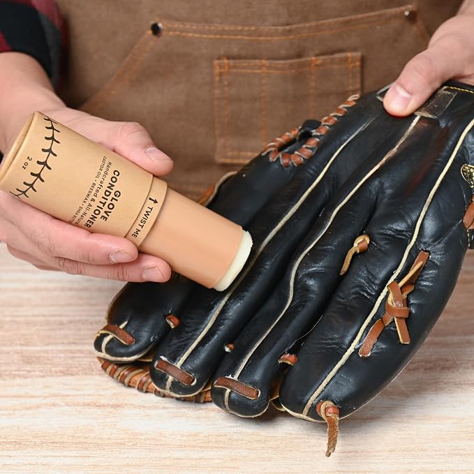 Rhino Wax Baseball Glove Care & Maintenance Kit with Oil & Conditioner | Maintain baseball gloves with premium oil and conditioner that preserve glove quality, flexibility and extend glove life.