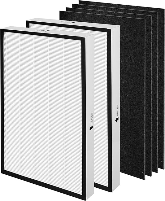 83195 Replacement Filter Compatible with Kenmore 83254 83396 85254 F-K3 Air Purifier, with 2 H13 HEPA filters + 4 Activated Carbon Pre-Filters
