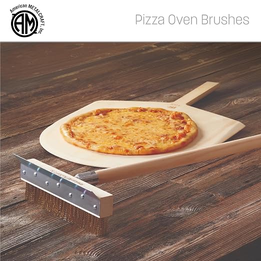 American METALCRAFT, Inc. American Metalcraft 1597 Wood Handle Oven Brush, Aluminum-Threaded Tip, 40-Inch Handle, Brown