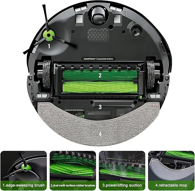 8 Pack Mopping Pads Replacement Parts Compatible with iRobot Roomba Combo j7+ j9+ Robot Vacuum & Mop Cleaner Accesories Mop Cloth