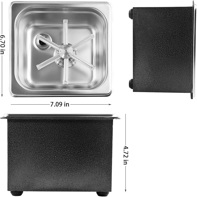 YBB Pitcher Glass Rinser, Cup Bottle Cleaning Washer 304 Stainless Steel Home Cafe Bar Sink Rinser for Coffee Milk Juice Wine Beer Tea (Silver121)