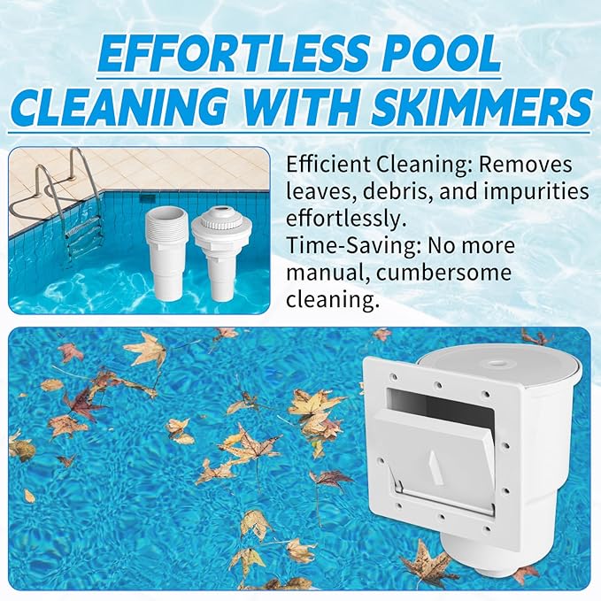 SP1091LX Universal Above Ground Pool Skimmer Kit with Accessories, Compatible with Standard 6-Inch Wall Openings, Replaces SP1090, SP1091ES, SP1095ES Hay Ward Models