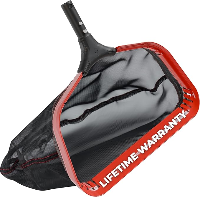 ProTuff 19" Fine Pool Net for PROS – “490 Promise” Unlimited Unconditional Replacement – Cleans 3X Faster Than Vacuum – Wide Pool Skimmer Net with Deep Bag for Easy Maintenance of Leaves, Bugs, Debris