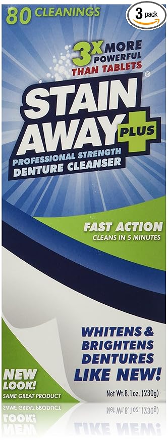 Stain-Away Plus Dental Cleanser, 8.1-Ounce (Pack of 3)