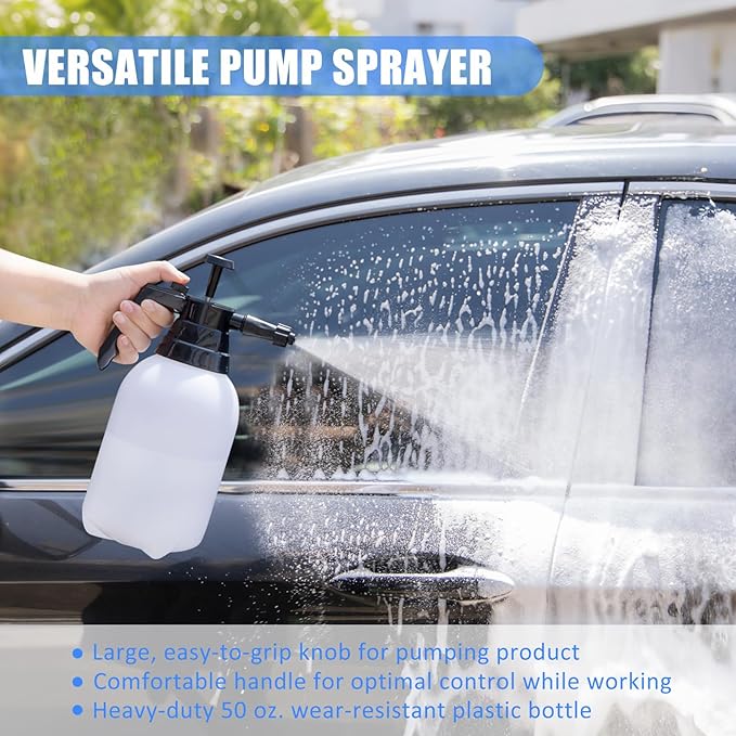 29Pcs Car Detailing Kit Wash Cleaning Kits with Pump Foam Sprayer Collapsible Bucket Wash Brush Large Wash Mitt Towels Complete Interior Exterior Car Detailing Supply Set Blue