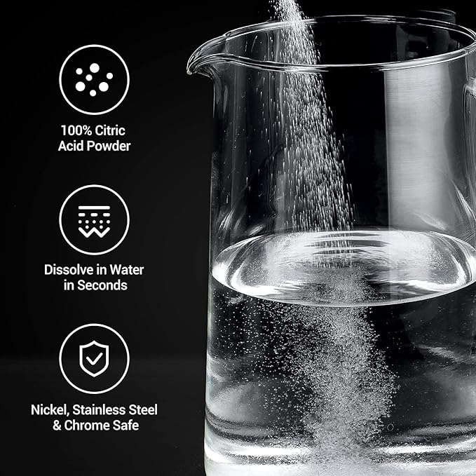 Gevi Household Ice Maker Descaling Powder | 12 Use & Individually Packed for Each Use | Organic ice maker clean Descaler Compatible with All Major Brands