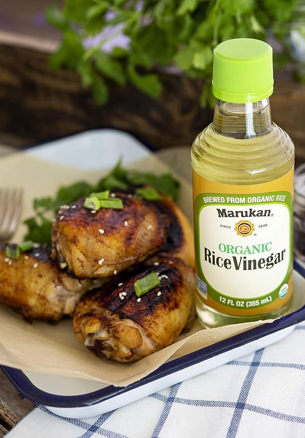 Marukan Organic Unseasoned Rice Vinegar for Enhancing Flavor & Cooking, USDA Organic, Marukan Rice Vinegar (1 Gallon, 2-pack)
