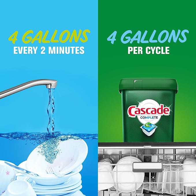 Cascade Complete Dishwasher Pods, Dishwasher Detergent, Dish Detergent Tab Tablets, Fresh, 103 Count (packaging may vary)