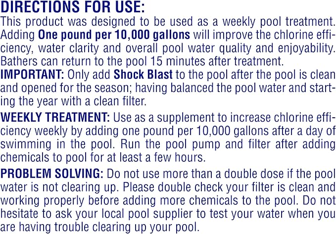 Pool Mate 2-Pounds 12-Pack Non-Chlorine Shock, Chlorine-Free Shock Oxidizer for Pools, Made in USA