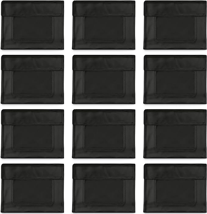WIPESPLUS Wipes Pack Holder and Belt, Portable Wipe Carrier for Home and Business, 6 Inch Pouch, Black, (Pack of 12)