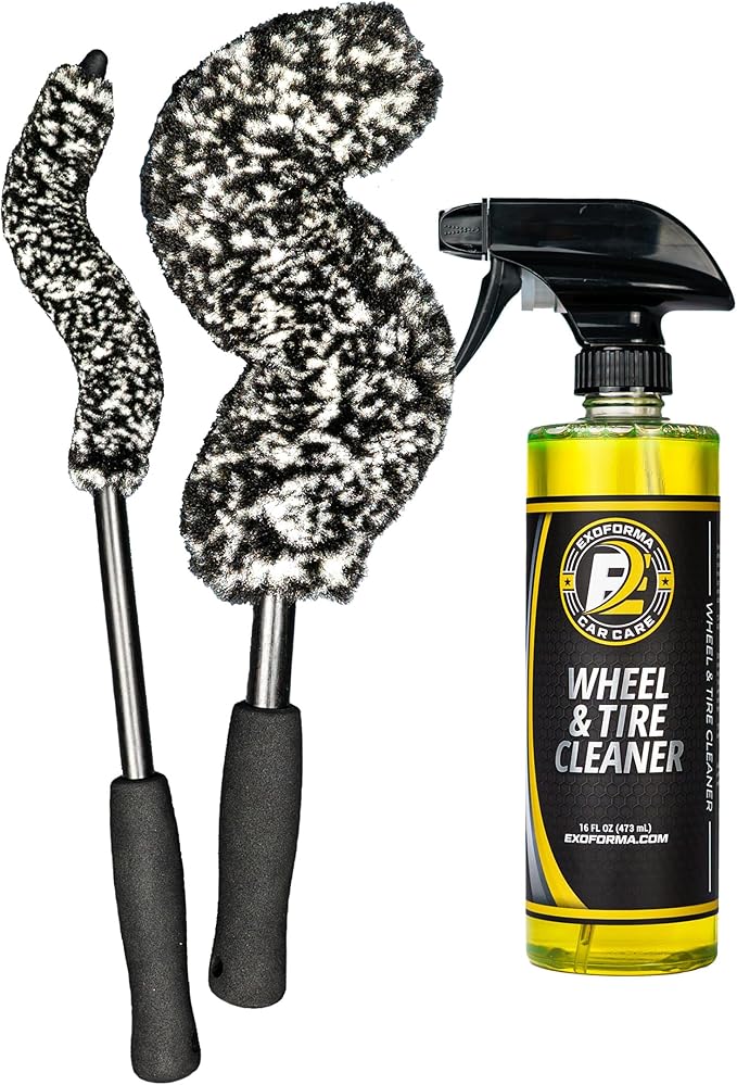 ExoForma Wheel & Tire Cleaner with Bendable Wheel Brush