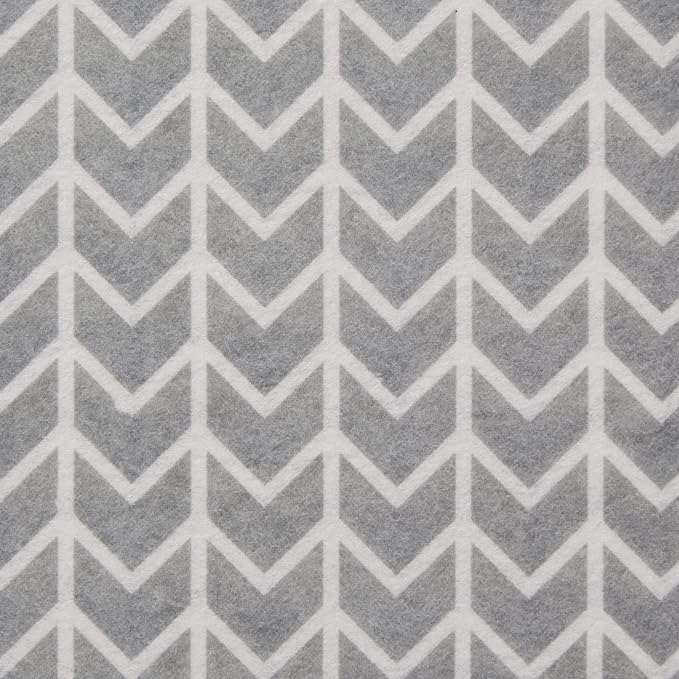 DII Fridge & Shelf Liner Collection Non-Adhesive, Cut to fit, Machine Washable, 12x20, Gray Herringbone, 2 Piece