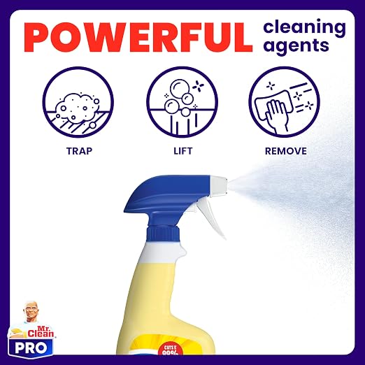 Mr. Clean PRO All Surface Cleaner, Commercial Cleaning Spray, Refillable, 32 fl oz (Case of 6)