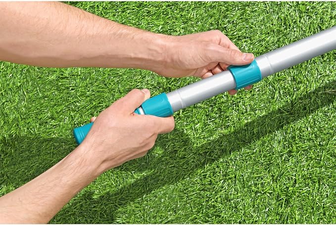 Bestway Flowclear AquaClean 110 Inch Pool Vacuum for 20 Feet Above Ground Pools with Removable Debris Bag, Suction Nozzle, Skimmer Head, and Adapters