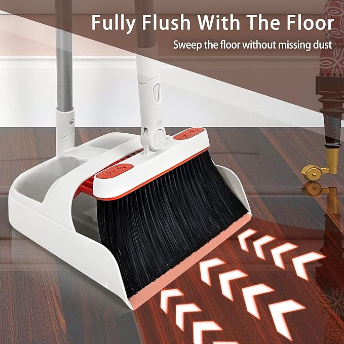 JEHONN Broom and Dustpan for Home