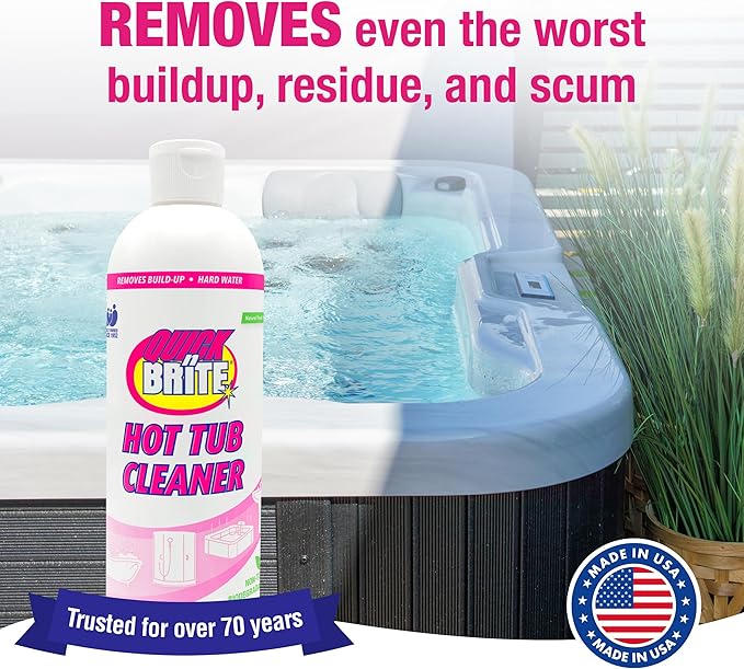 Quick 'n Brite Heavy Duty Hot Tub Cleaner - Non-abrasive Cleaning Gel, 16 oz. (Packaging May Vary)