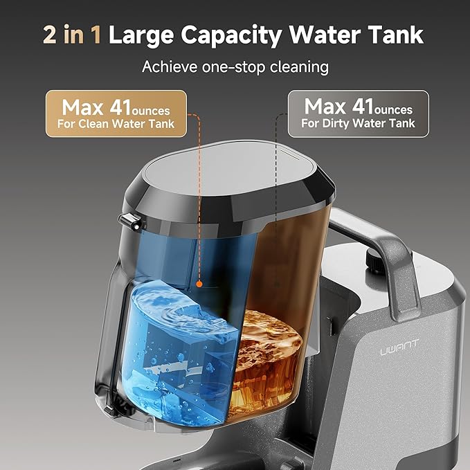 Uwant 18Kpa Powerful Suction Carpet Steam Cleaner with Pet Pro Cleaner | Portable Carpet Cleaner for Pets with Cleanning Tools Upholstery Steam Cleaner for Carpets, Couch, Sofa, Cars 2.4 Liters