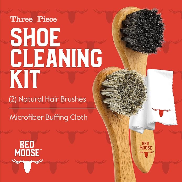 RED MOOSE Boots and Shoe Cream - Shoe Polish Kit for Leather - Shoes Shine - Made in the USA