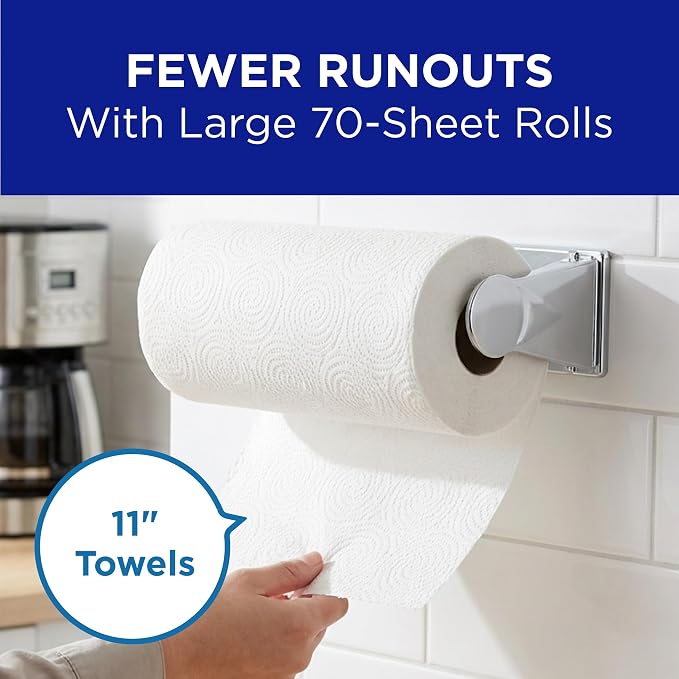 Sparkle Professional Series by Georgia-Pacific PRO 2-Ply Perforated Kitchen Paper Towel Rolls, Individually Wrapped, White, 11” x 8.8” (LxW), 70 Sheets/Roll, 30 Rolls/Case, 2717201